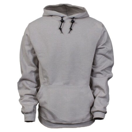 National Safety Apparel 14OZ GRAY FR PULOSWEATSHIRT-SM, MODACRYLIC BLEND FLEECE HOODED C21IG03SM